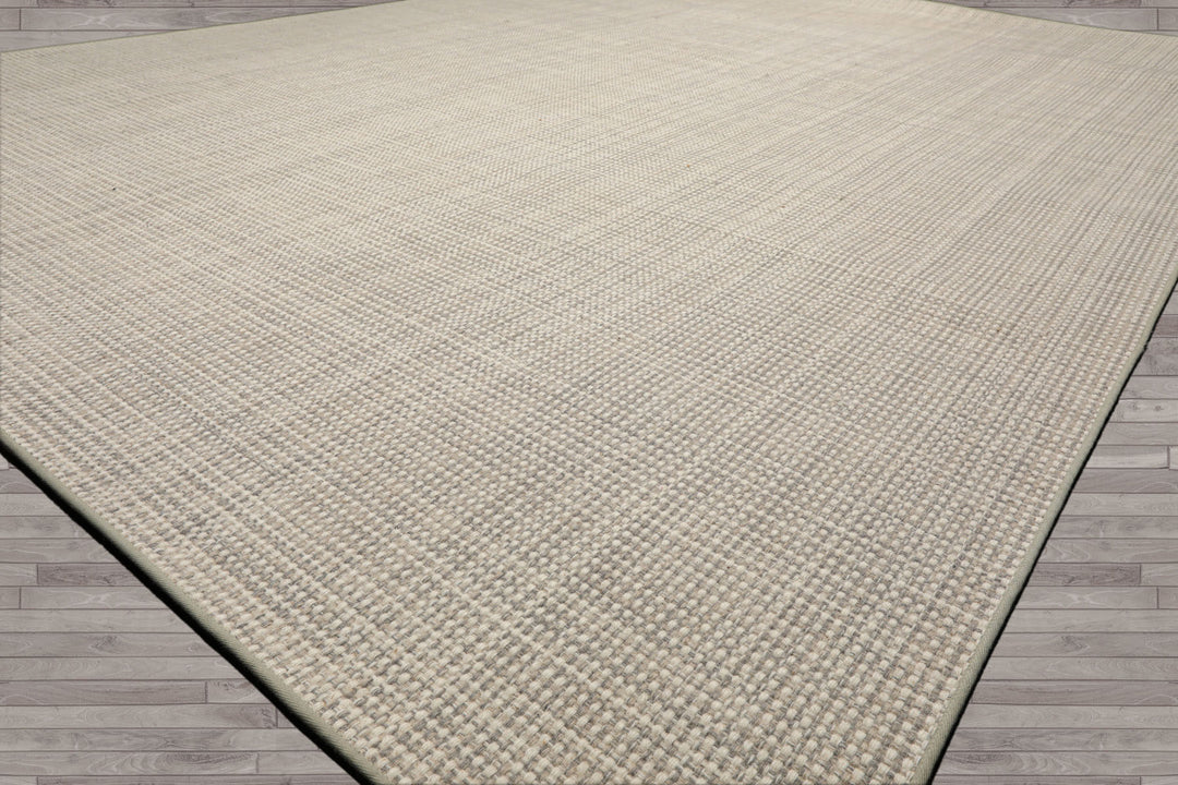 Multi Size Beige Gray Color Hand Woven Textured New Zealand Wool Contemporary Oriental Rug