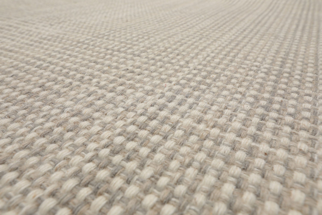 Multi Size Beige Gray Color Hand Woven Textured New Zealand Wool Contemporary Oriental Rug