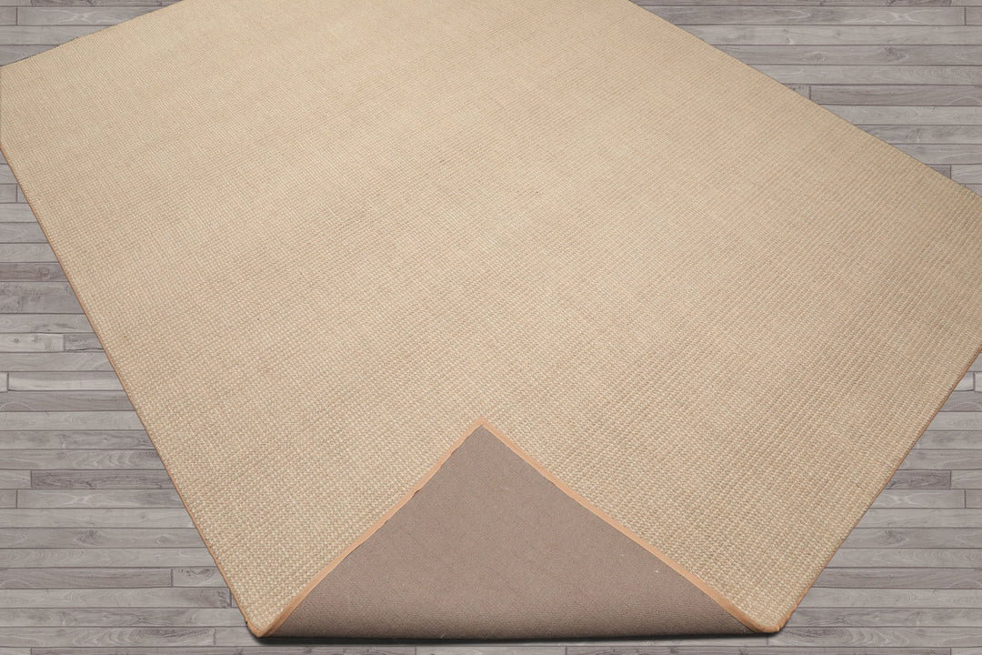 Multi Size Tan Beige Color Hand Tufted Textured New Zealand Wool Contemporary Oriental Rug
