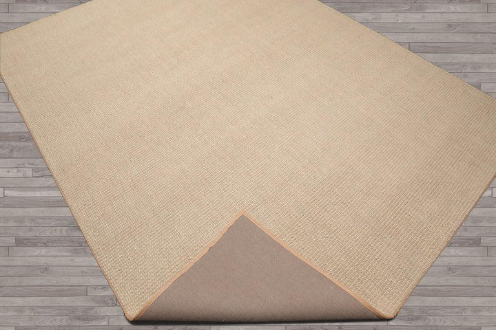 Multi Size Tan Beige Color Hand Tufted Textured New Zealand Wool Contemporary Oriental Rug