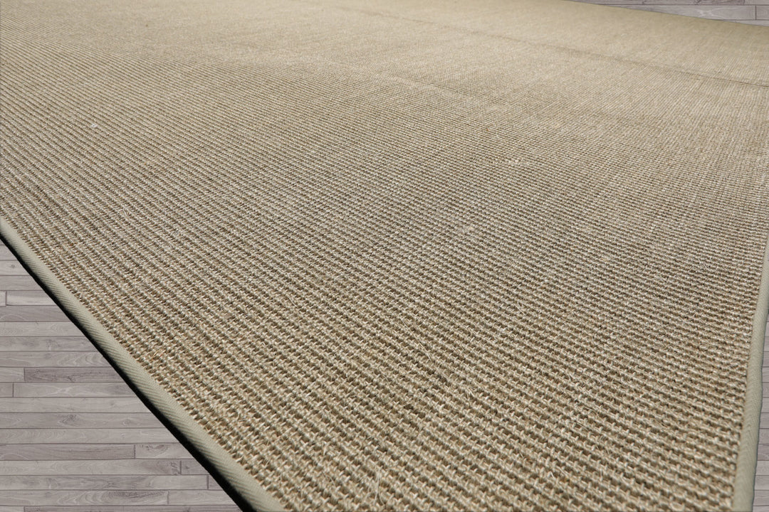 Multi Size Tan Moss Color Hand Woven Textured Sisal Modern Oriental Rug