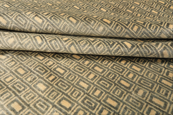 8x10 Moss, Ivory, Color Hand Knotted Bokhara New Zealand Wool Modern &amp; Contemporary Oriental Rug