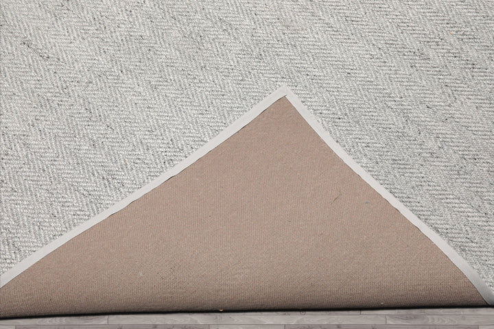Multi Size Ash Gray Color Hand Woven Textured New Zealand Wool Modern Oriental Rug