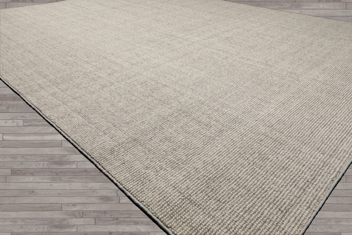 Multi Size Ivory Gray Color Hand Tufted Herringbone New Zealand Wool Modern Oriental Rug