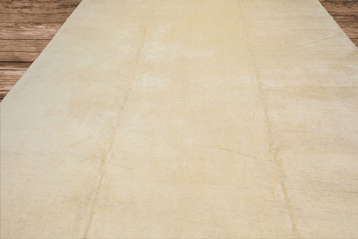 10x14 Ivory with slight gray texture, , Color Hand Knotted Tibetan 100% Pure Silk Contemporary Oriental Rug