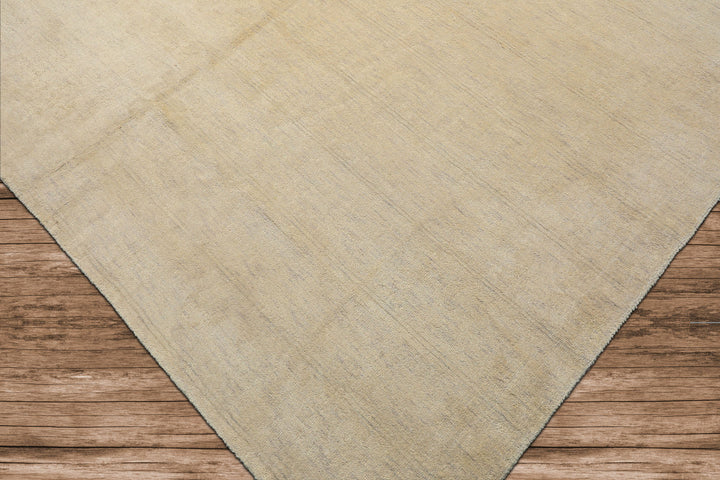 10x14 Ivory with slight gray texture, , Color Hand Knotted Tibetan 100% Pure Silk Contemporary Oriental Rug
