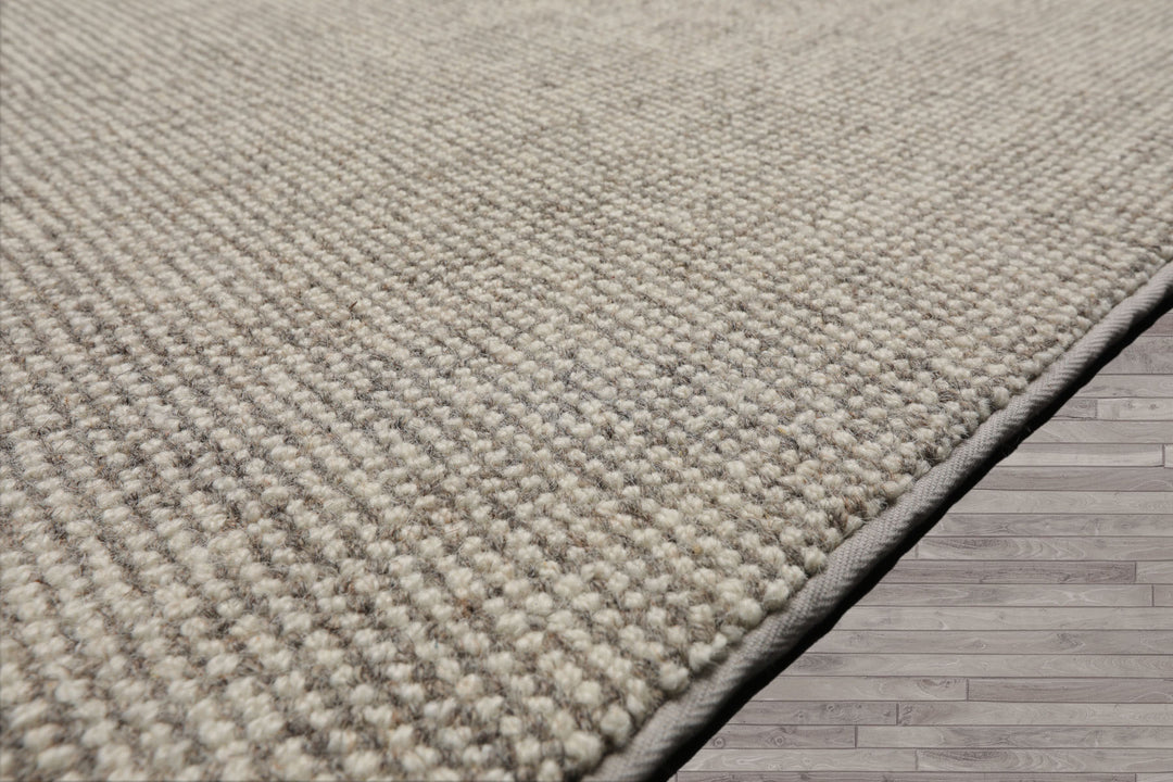 Multi Size Ivory Gray Color Hand Tufted Herringbone New Zealand Wool Modern Oriental Rug