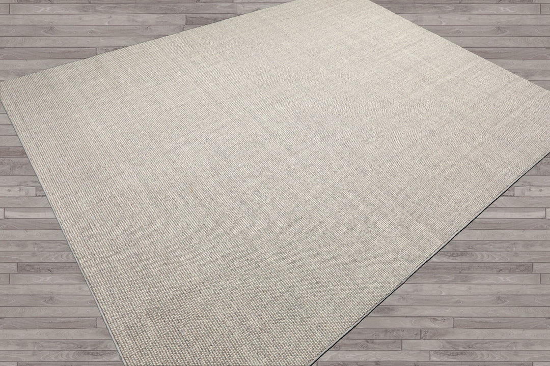Multi Size Ivory Gray Color Hand Tufted Herringbone New Zealand Wool Modern Oriental Rug