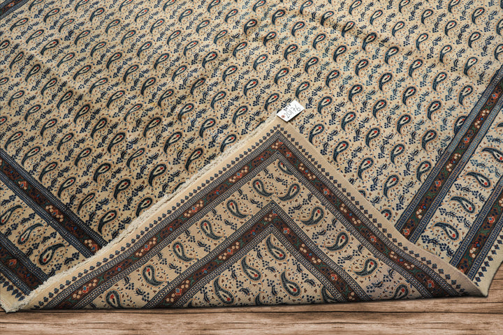 8x11 Ivory, Navy, Brown Color Hand Knotted Serabend Wool Traditional Oriental Rug