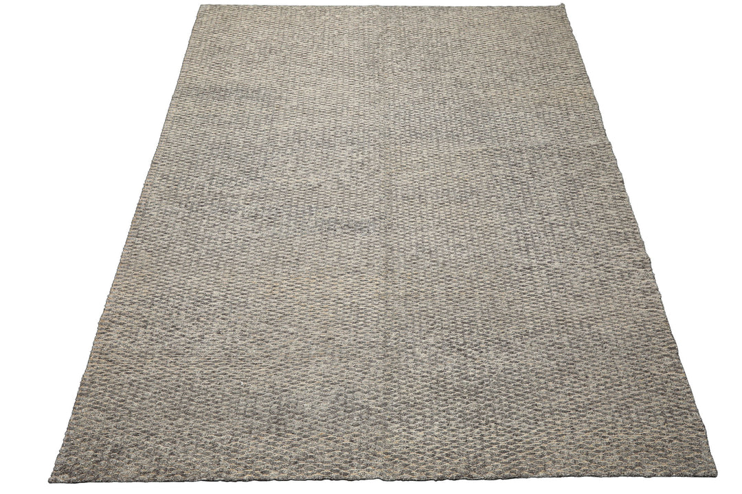 8x11 Gray, Beige, Color Hand Knotted Tibetan Wool & Jute Contemporary Oriental Rug