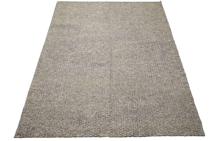 8x11 Gray, Beige, Color Hand Knotted Tibetan Wool & Jute Contemporary Oriental Rug