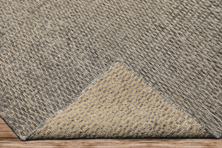 8x11 Gray, Beige, Color Hand Knotted Tibetan Wool & Jute Contemporary Oriental Rug