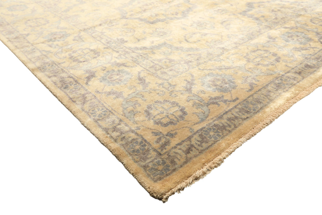 8x10 Moss, Gray, Slate Color Hand Knotted Oushak Wool Transitional Oriental Rug