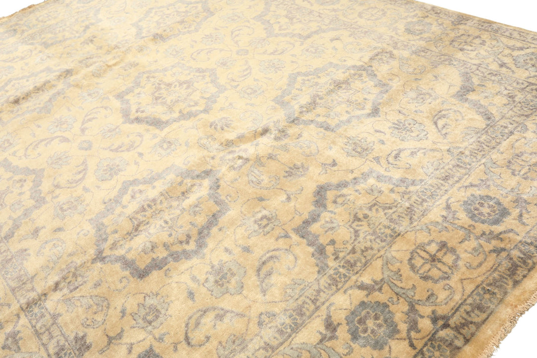 8x10 Moss, Gray, Slate Color Hand Knotted Oushak Wool Transitional Oriental Rug