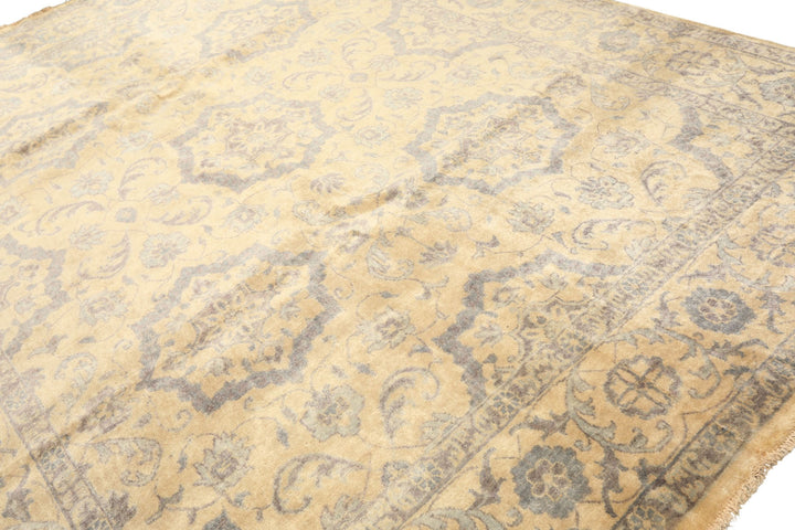 8x10 Moss, Gray, Slate Color Hand Knotted Oushak Wool Transitional Oriental Rug