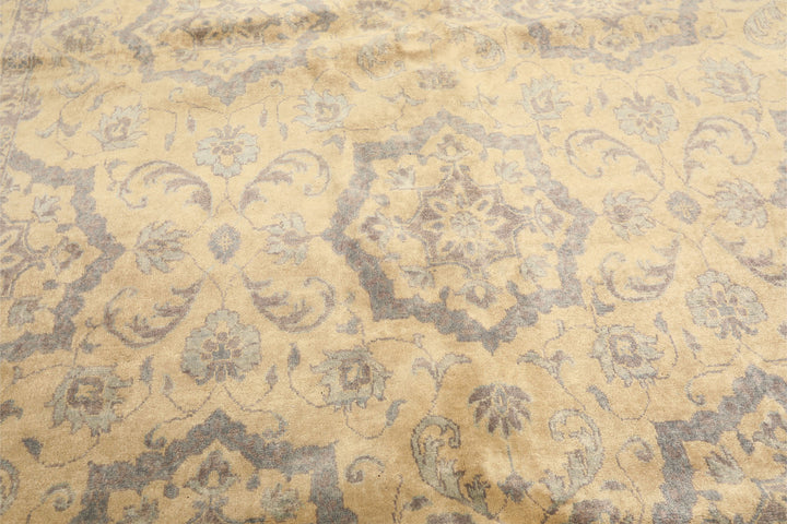 8x10 Moss, Gray, Slate Color Hand Knotted Oushak Wool Transitional Oriental Rug