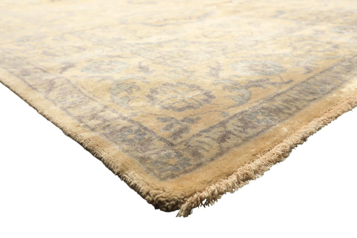 8x10 Moss, Gray, Slate Color Hand Knotted Oushak Wool Transitional Oriental Rug