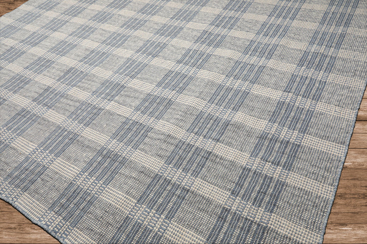 Celeste Rug Multi Size Hand Woven Ivory Wool Plaid Flatweave Contemporary Area Rug