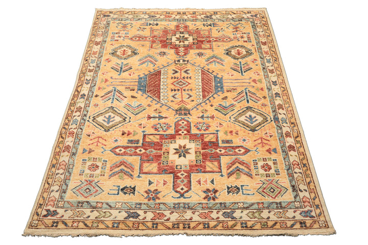 8x10 Peach, Ivory, Rust Color Hand Knotted Oushak Wool Traditional Oriental Rug