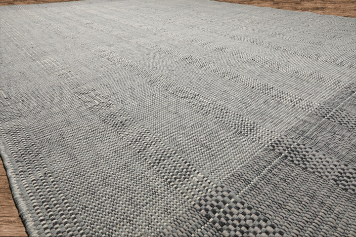Celeste Rug Multi Size Hand Woven Celadon Wool Plaid Flatweave Modern Area Rug by