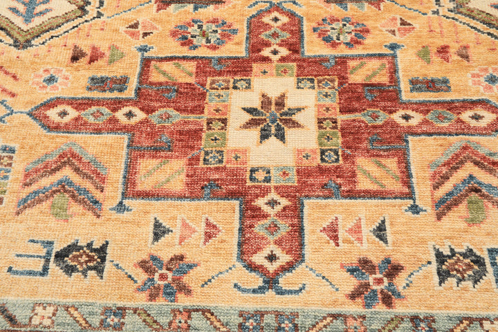 8x10 Peach, Ivory, Rust Color Hand Knotted Oushak Wool Traditional Oriental Rug