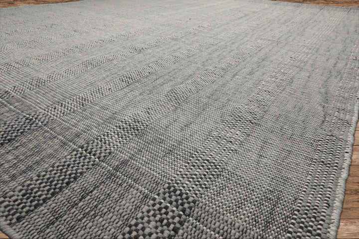 Celeste Rug Multi Size Hand Woven Celadon Wool Plaid Flatweave Modern Area Rug by