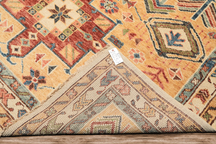 8x10 Peach, Ivory, Rust Color Hand Knotted Oushak Wool Traditional Oriental Rug