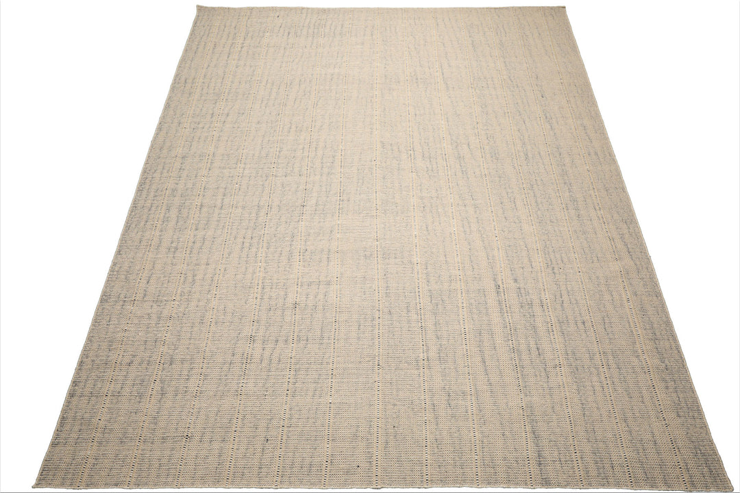 Celeste Rug Multi Size Hand Woven Beige Wool Plaid Flatweave Geometric Modern Area Rug by