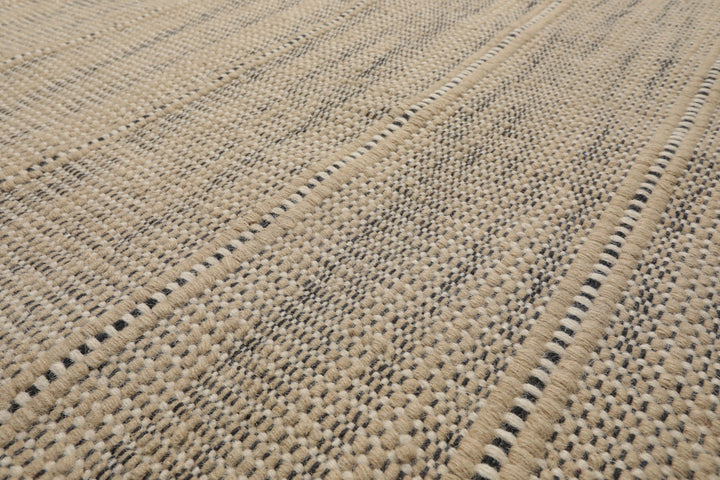 Celeste Rug Multi Size Hand Woven Beige Wool Plaid Flatweave Geometric Modern Area Rug by