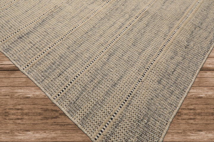 Celeste Rug Multi Size Hand Woven Beige Wool Plaid Flatweave Geometric Modern Area Rug by