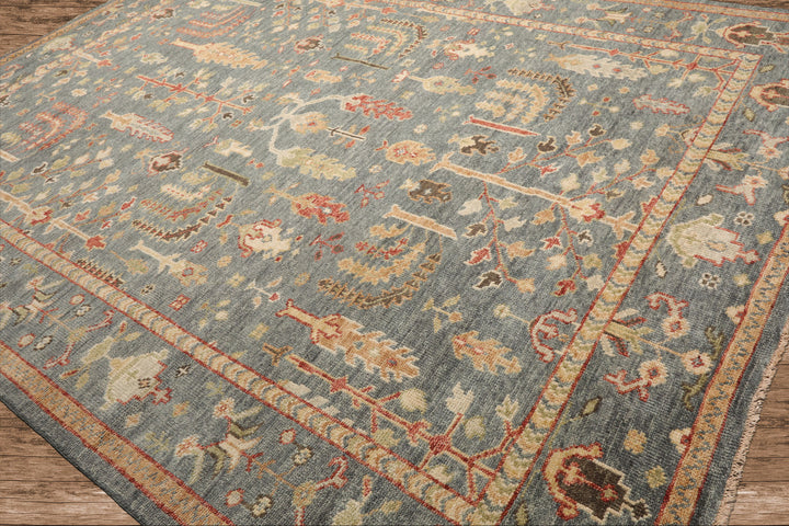 Celeste Rug Multi Sizes Hand Knotted Slate Wool Oriental Area Rug with Traditional Design