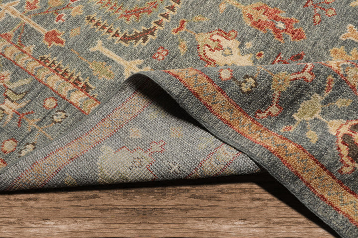 Celeste Rug Multi Sizes Hand Knotted Slate Wool Oriental Area Rug with Traditional Design