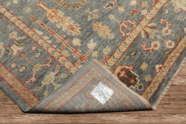 Celeste Rug Multi Sizes Hand Knotted Slate Wool Oriental Area Rug with Traditional Design