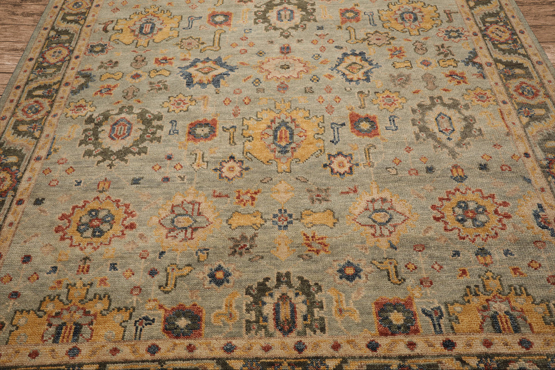 Celeste Rug Multi Sizes Hand Knotted Mint Wool Oriental Area Rug with Traditional Design