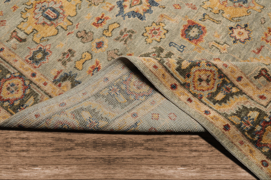 Celeste Rug Multi Sizes Hand Knotted Mint Wool Oriental Area Rug with Traditional Design