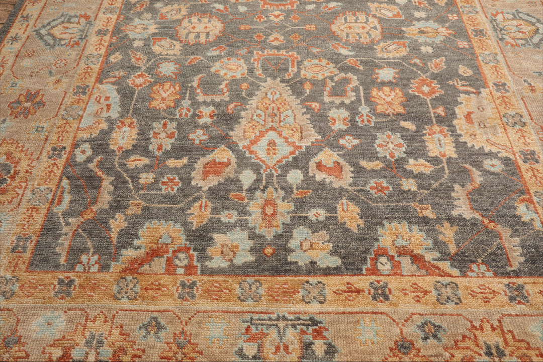 Celeste Rug Multi Sizes Hand Knotted Slate Wool Oriental Area Rug with Traditional Design