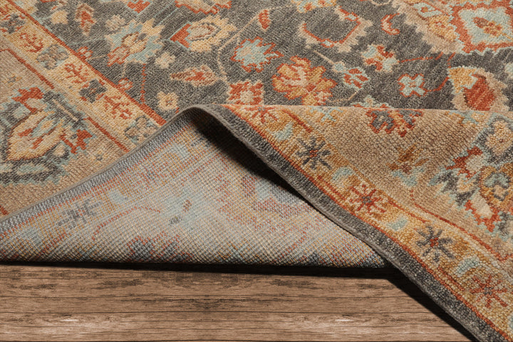 Celeste Rug Multi Sizes Hand Knotted Slate Wool Oriental Area Rug with Traditional Design