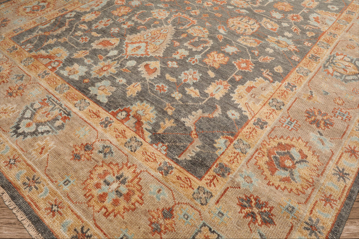 Celeste Rug Multi Sizes Hand Knotted Slate Wool Oriental Area Rug with Traditional Design