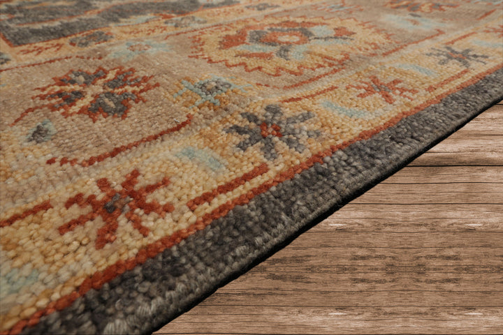 Celeste Rug Multi Sizes Hand Knotted Slate Wool Oriental Area Rug with Traditional Design