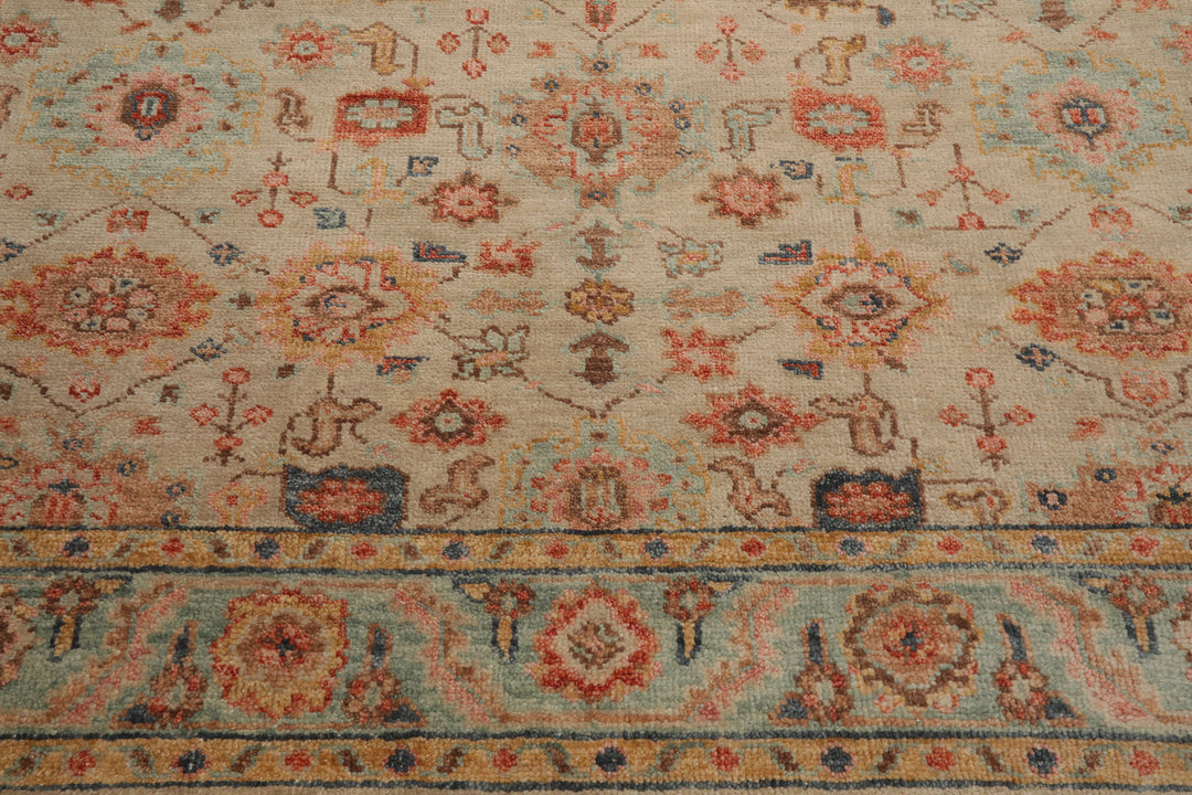 Celeste Rug Multi Sizes Hand Knotted Beige Wool Oriental Area Rug with Traditional Design