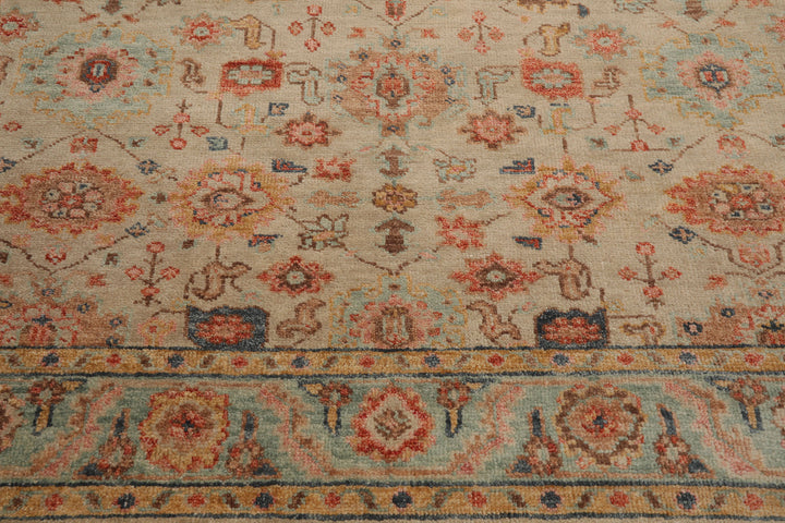Celeste Rug Multi Sizes Hand Knotted Beige Wool Oriental Area Rug with Traditional Design
