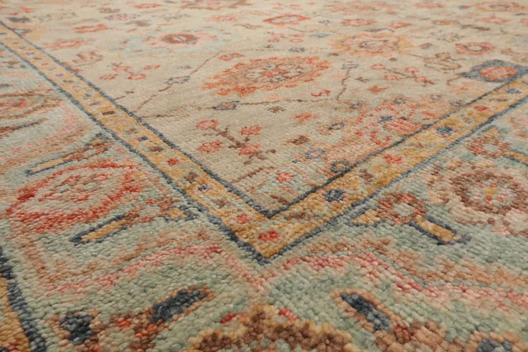 Celeste Rug Multi Sizes Hand Knotted Beige Wool Oriental Area Rug with Traditional Design