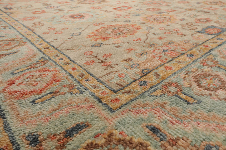 Celeste Rug Multi Sizes Hand Knotted Beige Wool Oriental Area Rug with Traditional Design