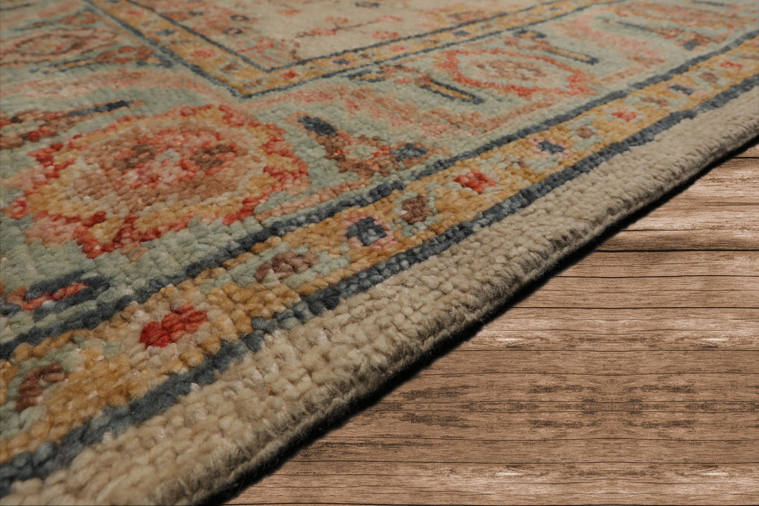 Celeste Rug Multi Sizes Hand Knotted Beige Wool Oriental Area Rug with Traditional Design