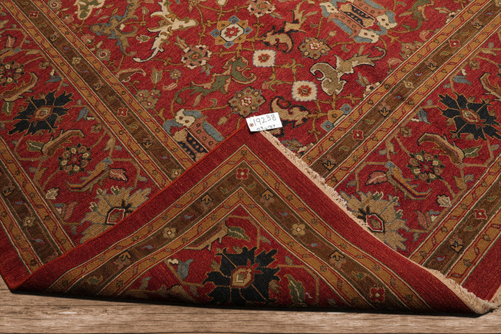 Celeste Rugs  12'3''x14'9" Traditional Nourison Nourmak Sumak Rusty Red Hand Knotted Wool Oriental Area Rug