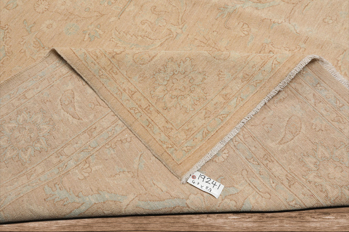 Celeste Rugs  Hand Knotted Traditional Chobi Peshawar 9'3''x11'9" Beige Wool Oriental Area Rug
