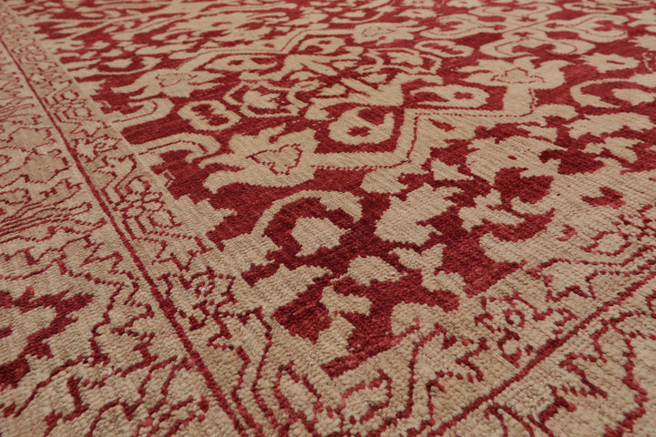 Celeste Rugs  Antique Oushak 8'10''x11'10" Rust Hand Knotted Wool Oriental Area Rug