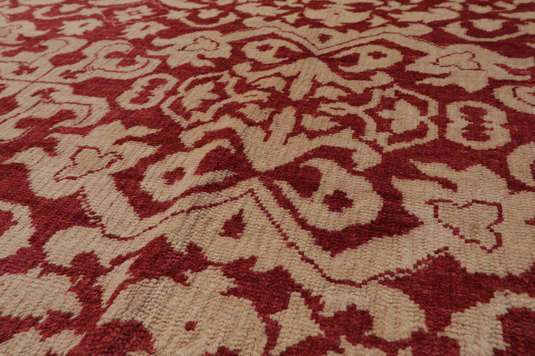Celeste Rugs  Antique Oushak 8'10''x11'10" Rust Hand Knotted Wool Oriental Area Rug