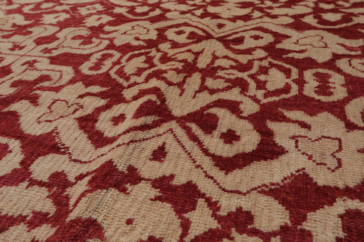 Celeste Rugs  Antique Oushak 8'10''x11'10" Rust Hand Knotted Wool Oriental Area Rug