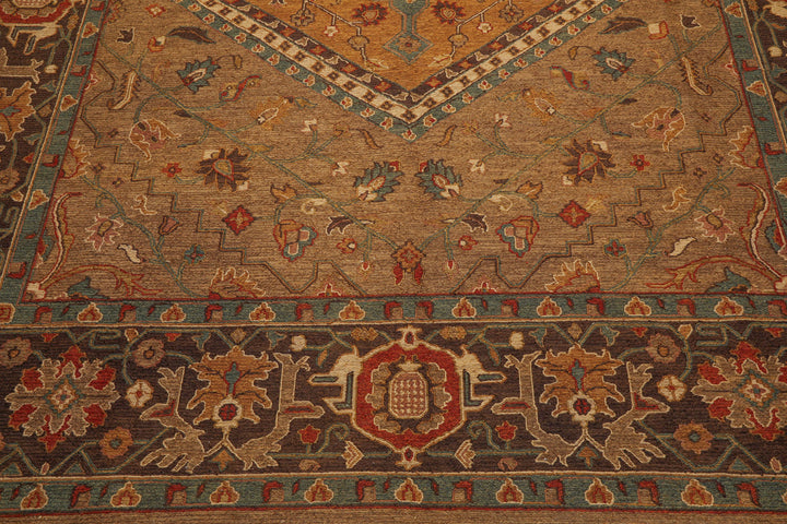 Celeste Rugs  8'7''x11'5" Khaki Nourison Nourmak Soumak Reversible Wool Hand Knotted Traditional Oriental Area Rug